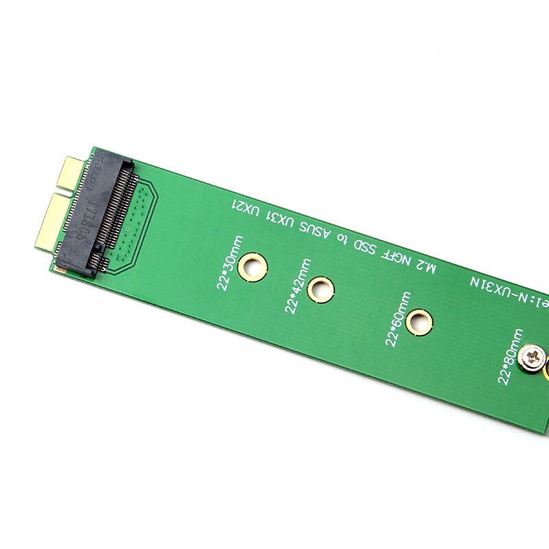 SSD Converter for ZenBook M.2 (NGFF) SSD to 18 Pin SSD Adapter Supports 2230/2242/2260/2280mm M.2 SSD for Asus UX31 UX21 Zenbook