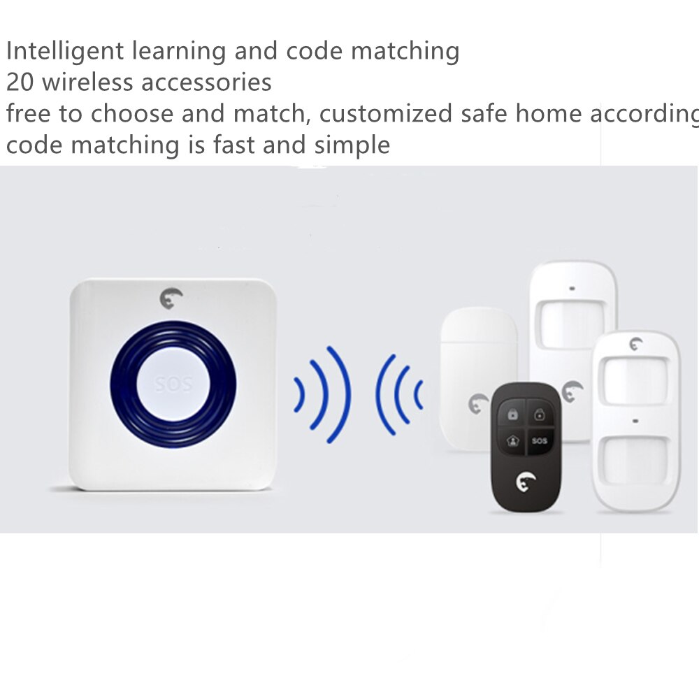 Alarma de sirena estroboscópica interna, inalámbrica, ES-S6A, frecuencia de 433mhz, funciona con S4Plus, Tuya, Wi-Fi