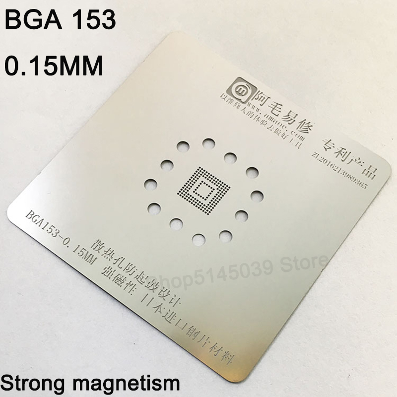 Bga 153 162 169 186 221 254 bga stencil emmc emcp ufs reballing ic chip stift löda bga stark magnetism mall