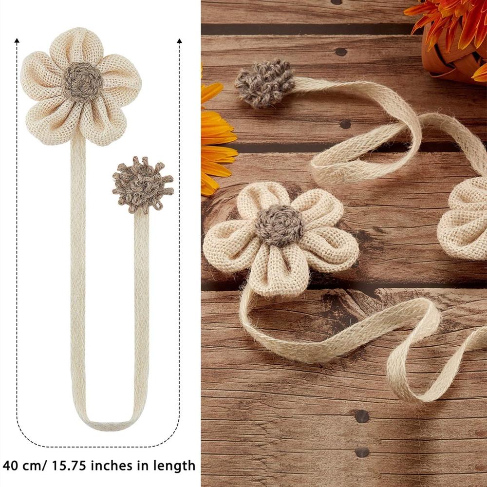 2 Pack Magnetische Gordijn Touw Terugloopsper Zonnebloem Decoratieve Gebreide Koord Gordijnen Tieback Accessoires