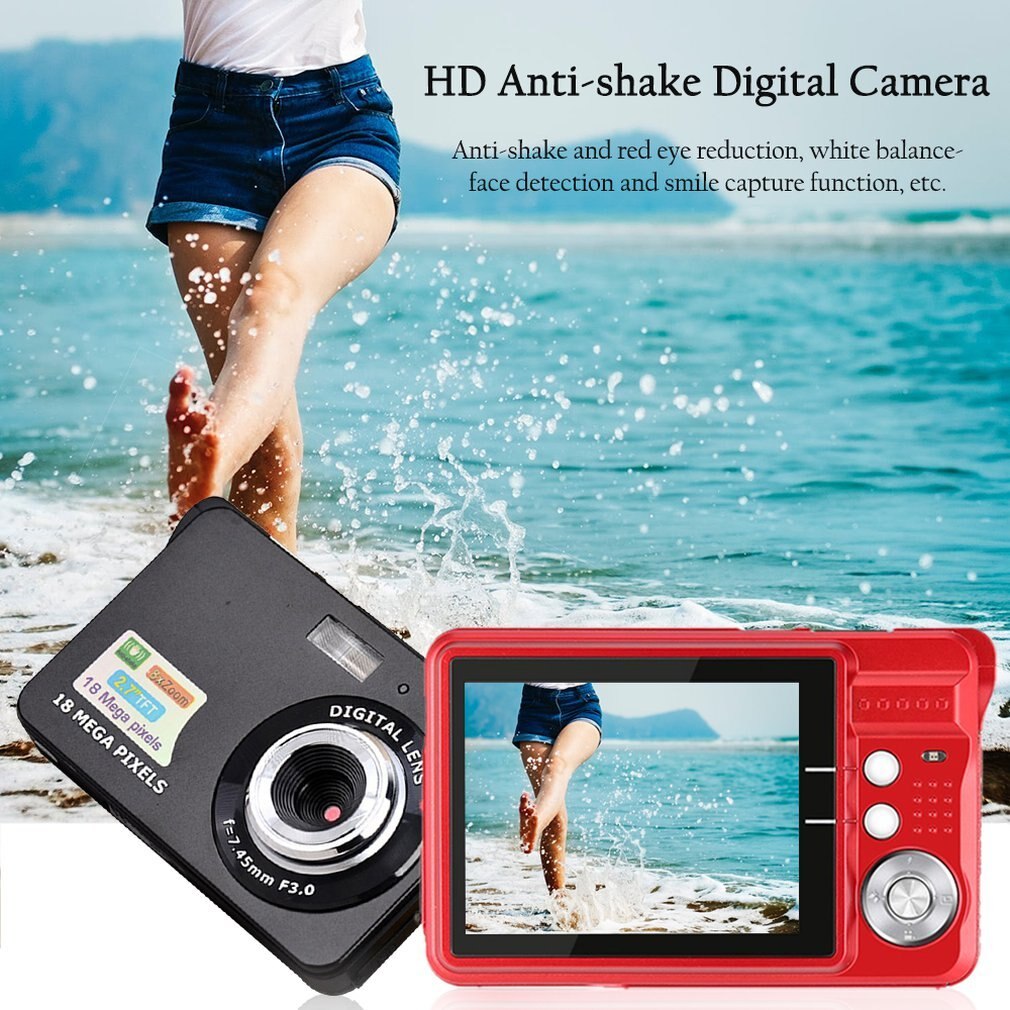 2.7 Polegada tft lcd 18mp 720p 8x zoom hd câmera digital anti-shake câmera de vídeo cmos micro câmera presente das crianças