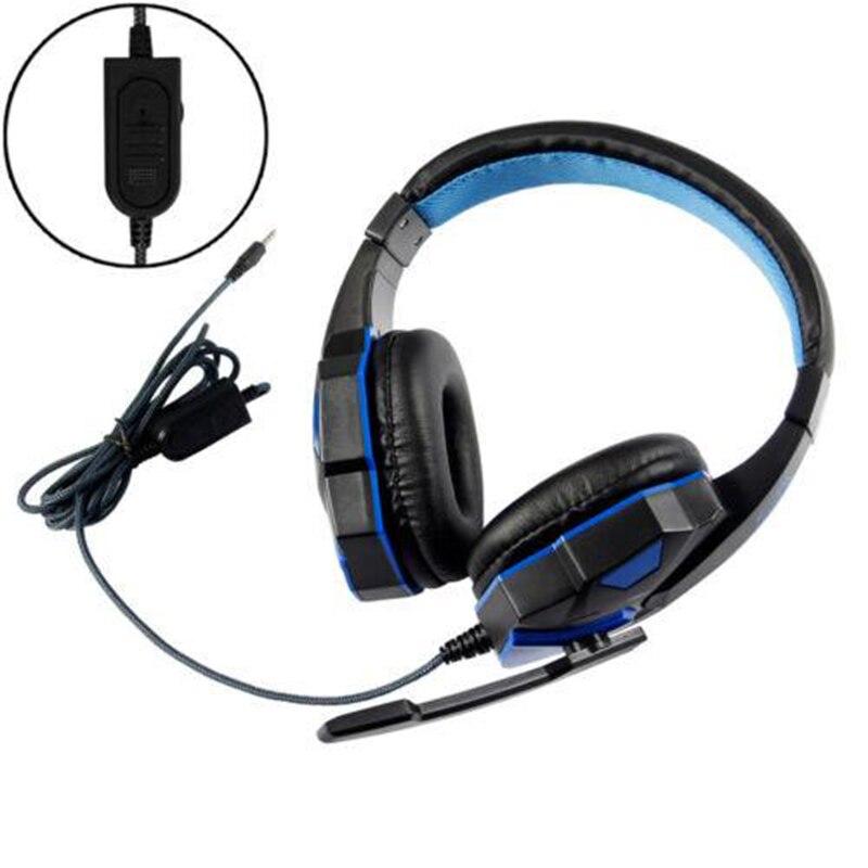 Langalliset pelikuulokkeet over-ear pelaajille kuulokkeet mikrofonilla stereo pelikuulokkeet syvä basso  ps4 xbox one pc tietokoneelle