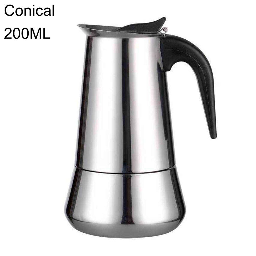 Rustfrit stål kaffemaskine italiensk top moka espresso cafeteira expresso percolator 200/300/450ml komfur kaffemaskine pot