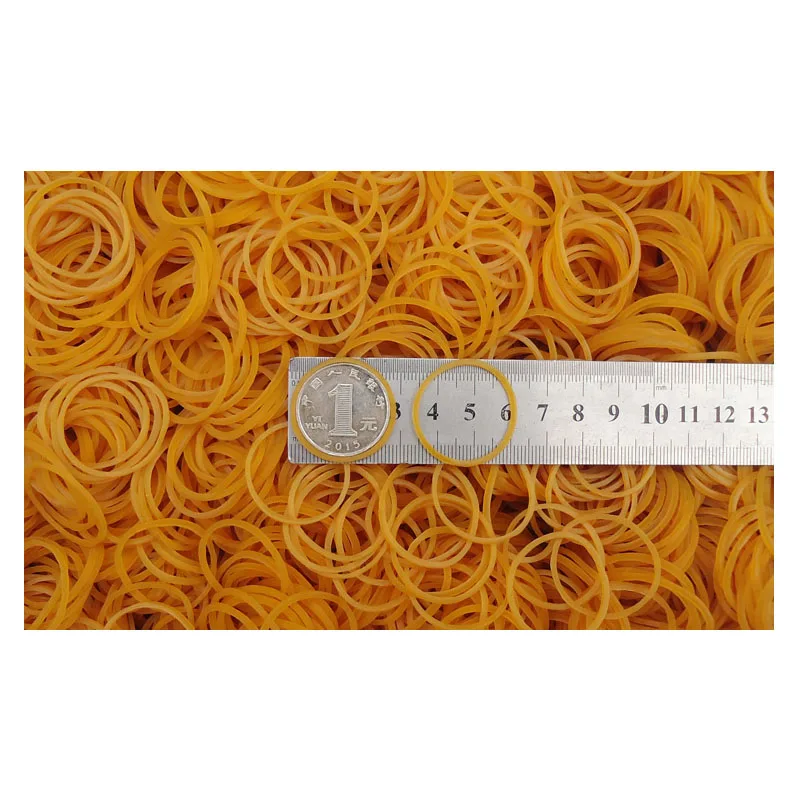 Starka elastiska gula gummiband töjbara latexringar för hemmakontor töjbart band diameter 10mm-60mm bredd 1.5mm: Antik silver / 2m