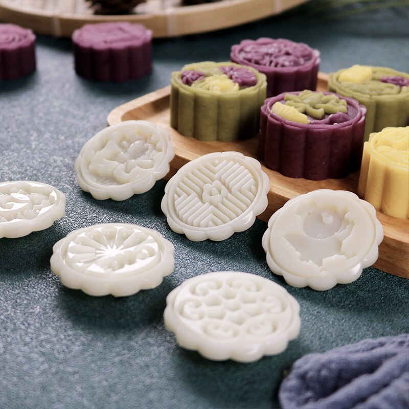 12 Chinese zodiac Flower Mooncake Mold Set Mid Autumn Festival DIY Hand Pressure Fondant Moon Cake Mould Decoration Tool