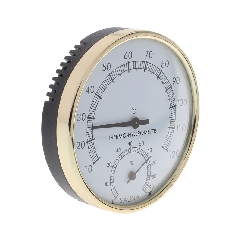 Metall Zifferblatt Indoor Temperatur Feuchtigkeit Meter Thermometer & Hygrometer Für Sauna Zimmer Messung Werkzeug