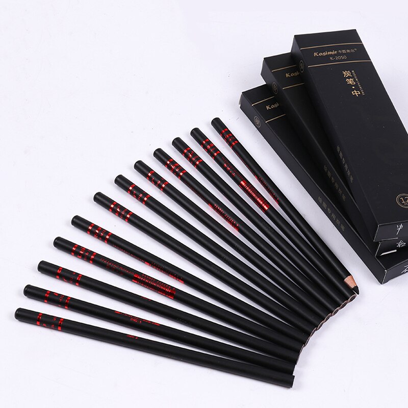 art supplies 12 Pcs Charcoal Sketch Pencils Set Soft Medium Hard for Sketching Drawing Painting Office School Stationery
