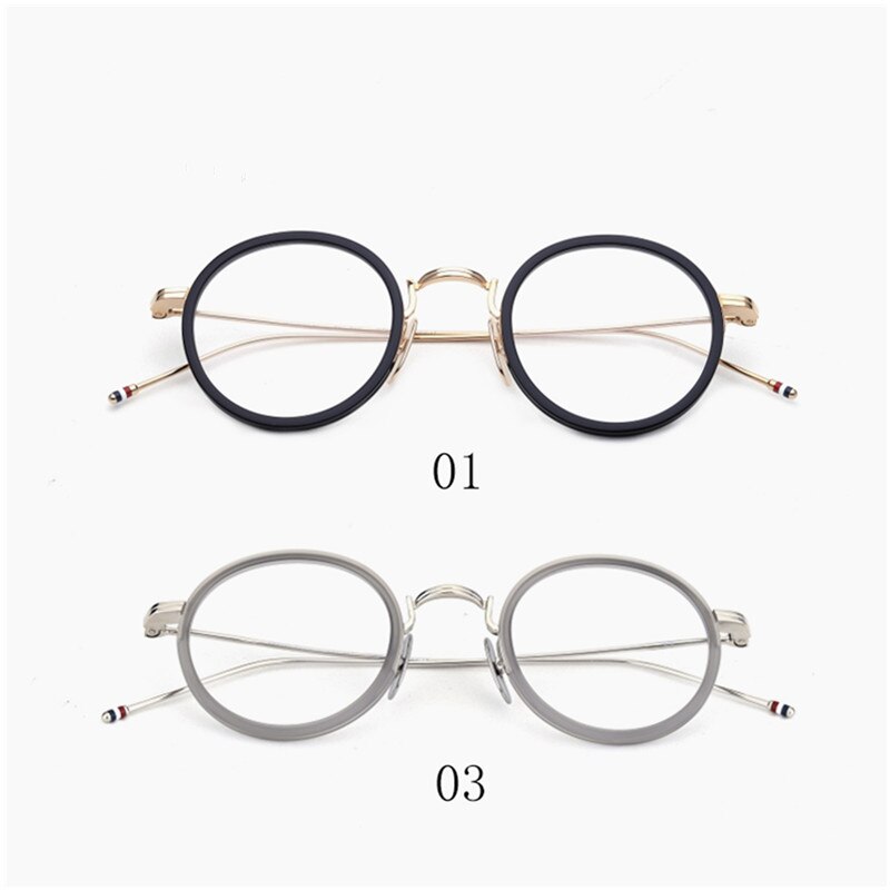 Thom Brand Glasses Frame Men Retro Round Titanium Optical Prescription Eyeglasses Women Myopia Eyewear TBX906 Spectacles
