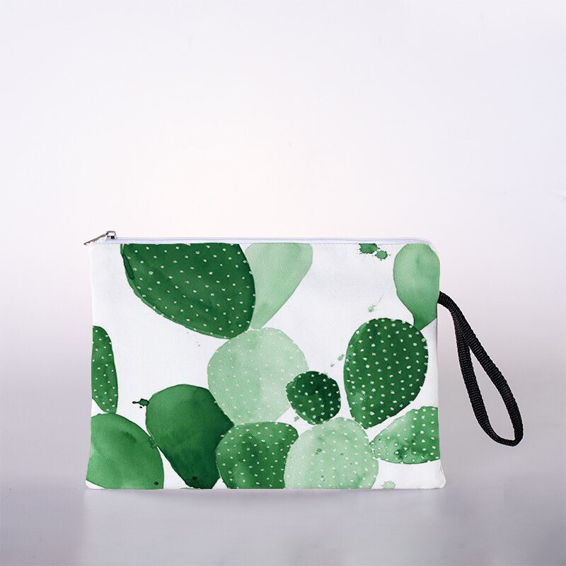 Groene Plant Print Cosmetische Tas Reizen Outdoor Meisje Dames Cosmetische Tas Toiletartikelen Opbergtas Dames Opslag Cosmetische Box: 9