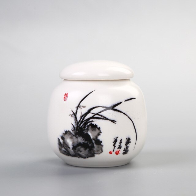 White Ceramic Pet Ashes Urn Cremation Ash Holder Small Animal Pet Parrot Bird Funeral Memorial Casket Burial Urns In Niche: grass