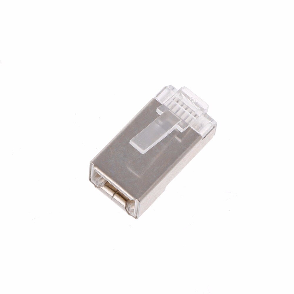 100 Stks/set RJ45 Netwerk Connector Plug CAT6 Modulaire Stekkers Afgeschermde Versie Met Draden Insert Laden Bar