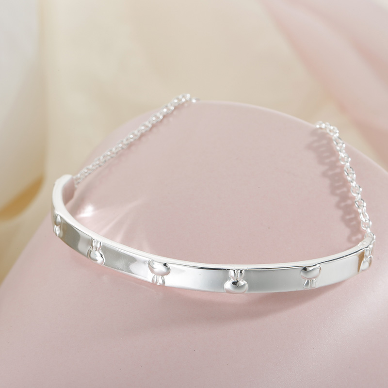 SA SILVERAGE Echt 925 Sterling Zilveren Armband Fijne Sieraden voor Vrouwen Konijn Chain Bangle