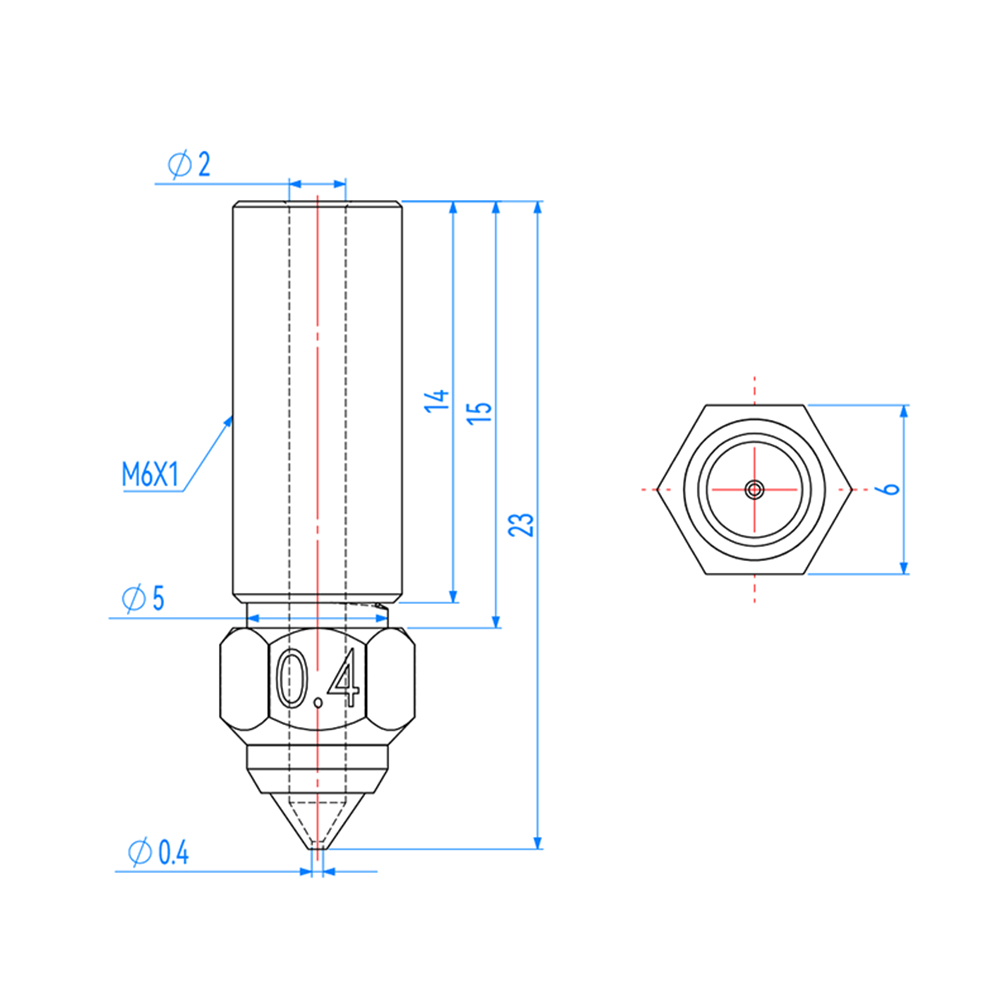 Volcano Hardened Steel Nozzle Plated Copper Nozzle Brass For Creality K1/K1Max / Anycubic Vyper/Kobra /Sovol Sv06 Plus /Sv07