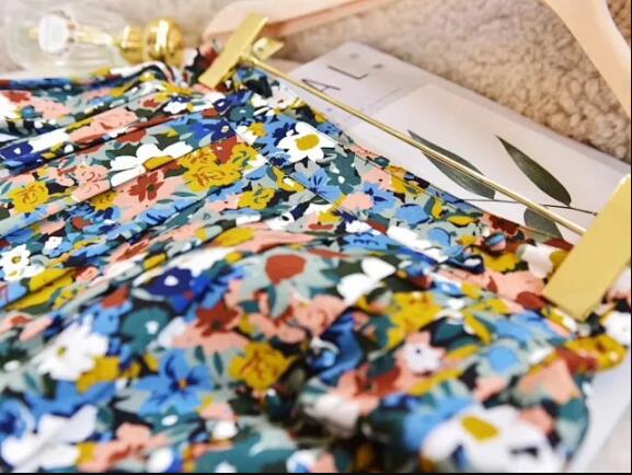 Falda Midi de algodón con estampado Floral para mujer, faldas largas con estampado de flores coloridas,