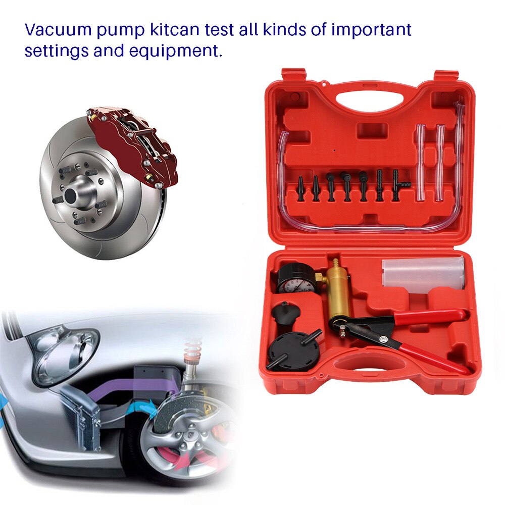 Automotive 2 In 1 Remvloeistof Bleeder Tool Kit Hand Held Vacuümpomp Test Set