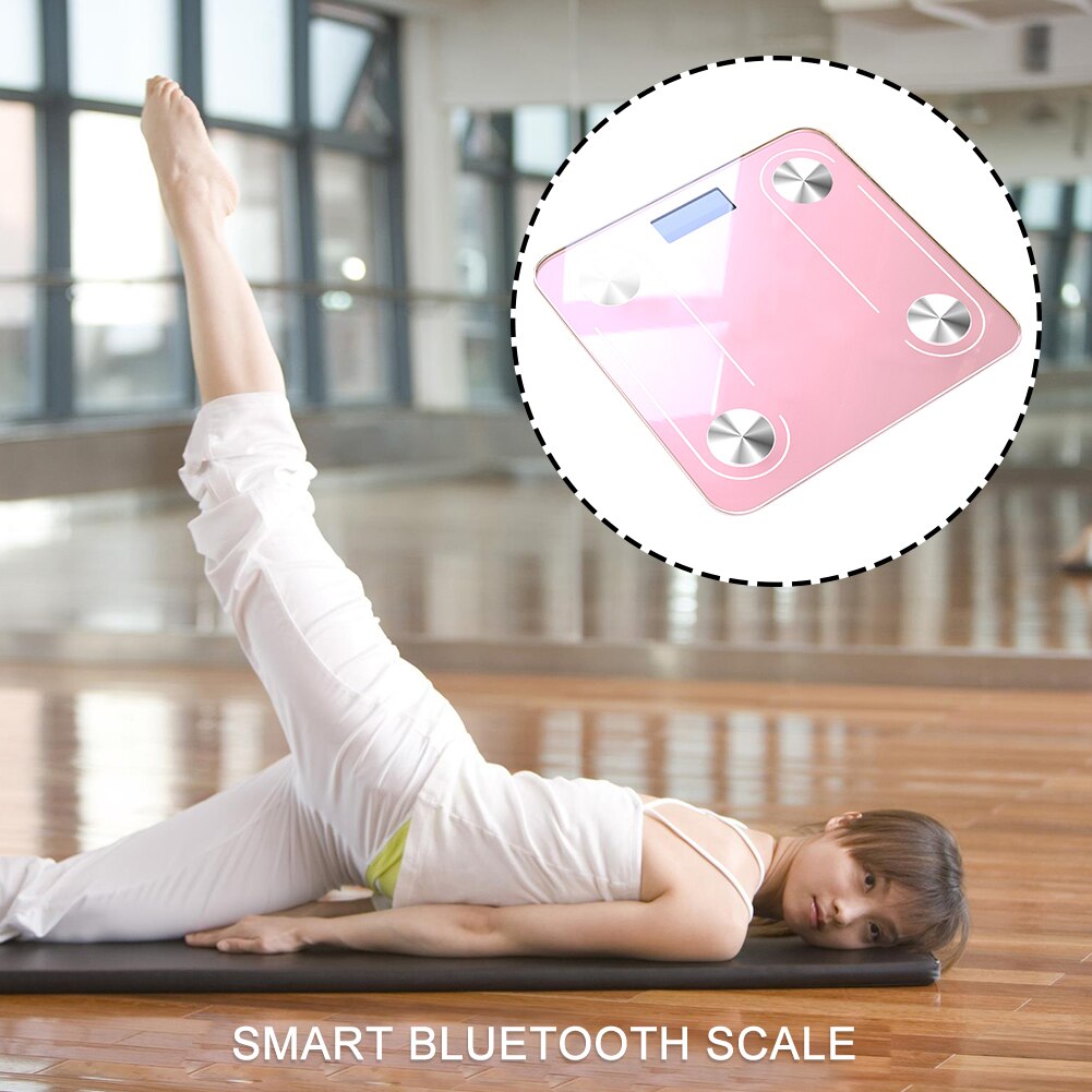 0.2kg-180kg Smart Bluetooth Scale Floor Body Weight Scale USB Rechargeable Tempered Glass Body Fat BMI Weighing Scales