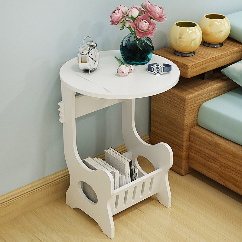 round coffee table tea desk side table end console table magazine rack
