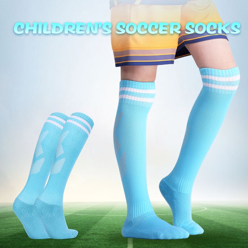 JIANFEI Professionelle Kinder Sport Fußball Socken Anti Slip Fußball Laufen Lange Strumpf Über Knie Gummi Socken