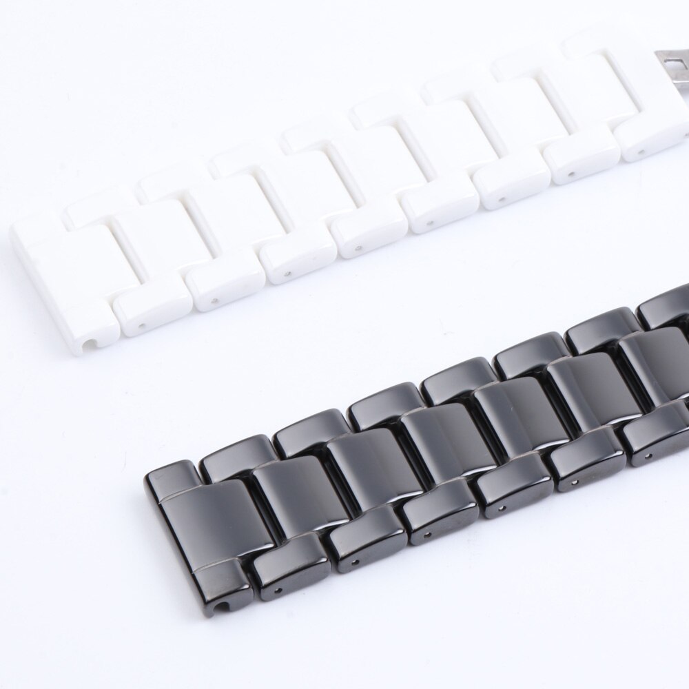 12/14/16/18/20/22mm shine voor samsung gear  s2/s3 horlogeband keramische horlogeband luxe metalen armband voor huawei watch 2