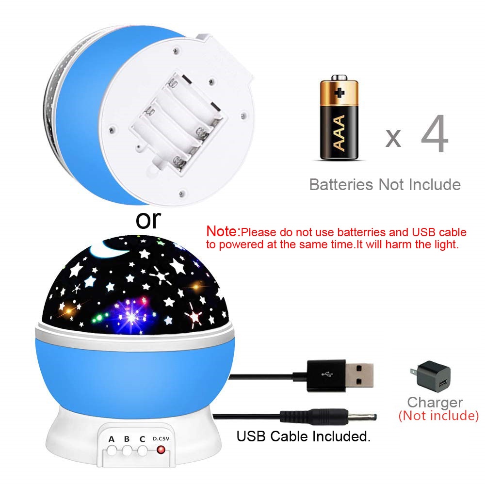 Led Roterende Nacht Lamp Sterrenhemel Star Master Kinderen Slaap Romantische Led Nachtlampje Usb Batterij Projector Lamp Slaapkamer