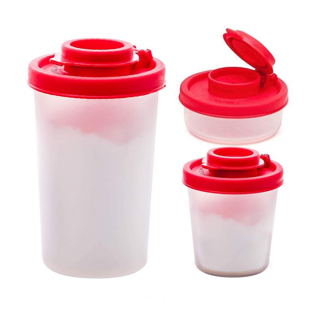 Kitchen Transparent Seasoning Jar Kitchen Spice Rack Condiment Bottle Double Lid Seasoning Box Whole Grain Storage Box