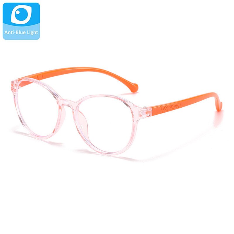 Børn briller børn anti blå lys nuancer barn vintage briller runde piger drenge briller gafas oculos: Orange