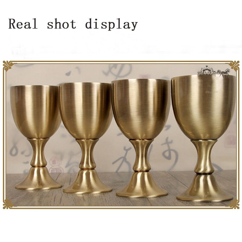 2 stks/partij Retro Witte Wijn Glas Bruiloft Glas Europese Antieke Metalen Hoge Voet Klassieke Groen Brons Zinklegering ZCF009