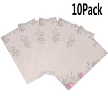 10 Pack Writing Paper Letter Paper Vintage Letter Writing Set Stationery Business Party Invitations Retro Flower Letter Paper