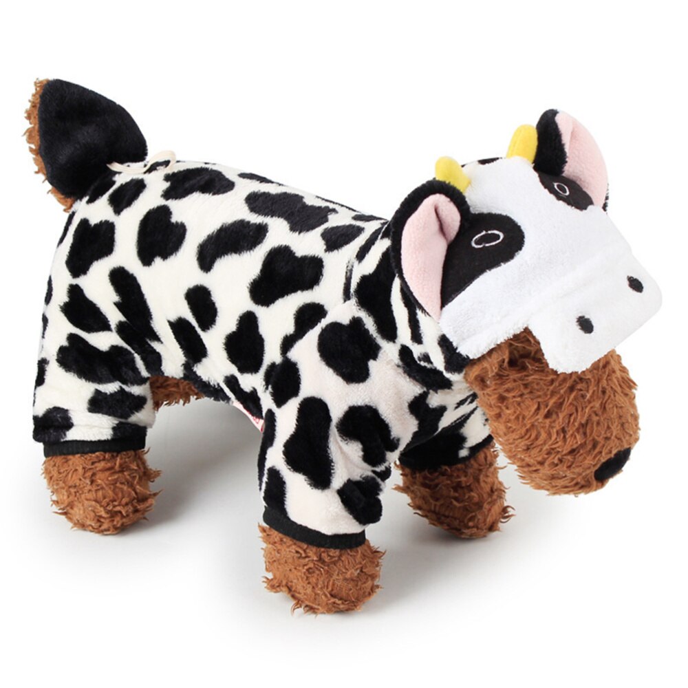 Dog Cow Costume Adorable Puppy Clothing Cow Style Hoodie and Comfortable Jumpsuits for Small Dog(XL)