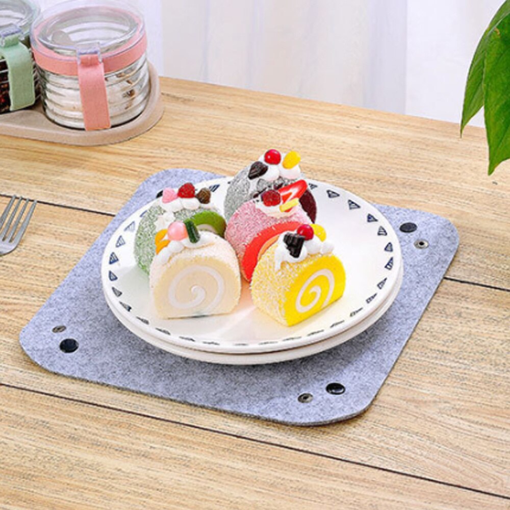 Enipate Felt Foldable Storage Trays for Dice Table Games Key Wallet Coin Box Tray Square Placemat Storage Box Desktop Decorative
