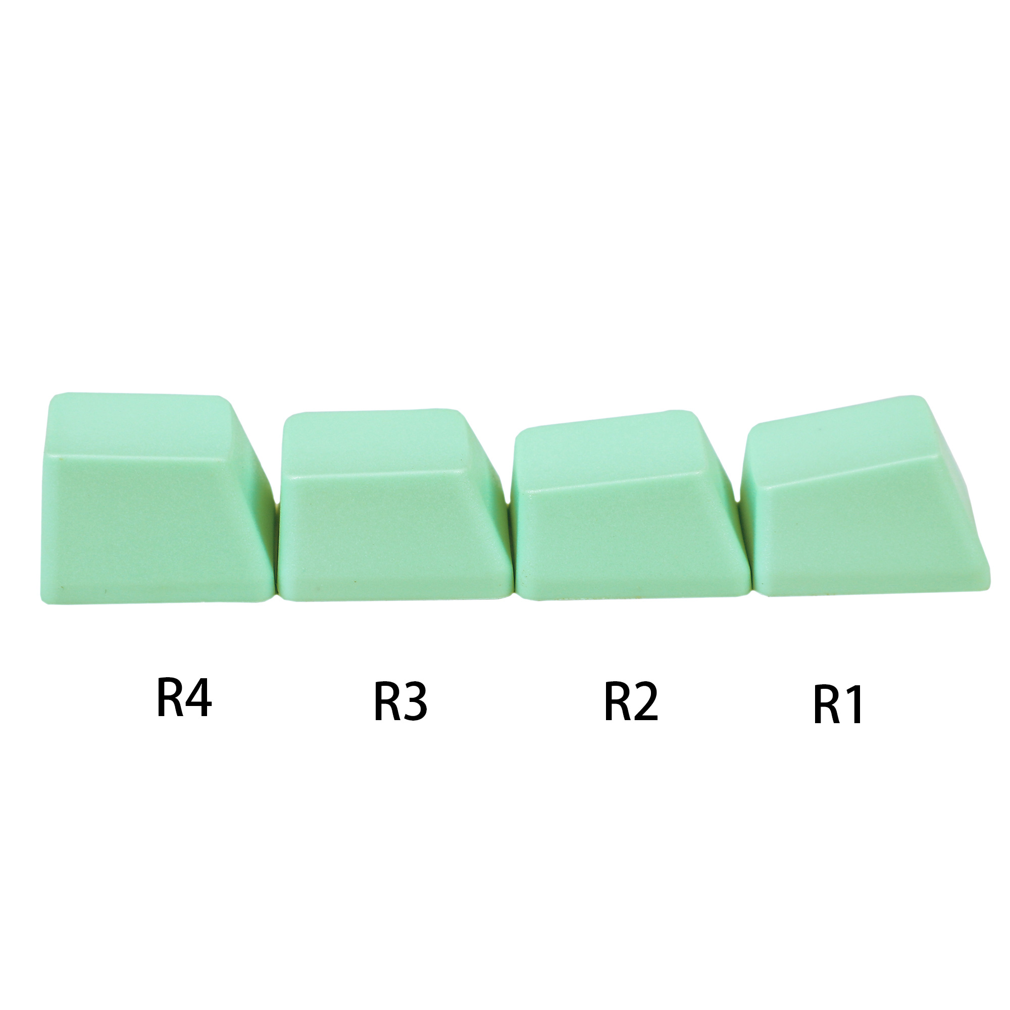 1u R1 R2 R3 R4 teclas personalizadas alfanuméricas de perfil OEM PBT grueso en blanco para teclas DIY