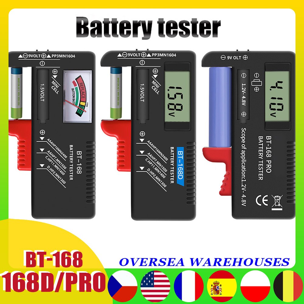 BT-168 Digital Battery Capacity Tester Universal BT168 Battery Tester AA/AAA//9V/1.5V Battery Testing Tool тестер аккумулятора
