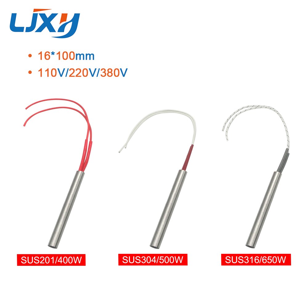 LJXH 400 W/500 W/650 W Elemento Riscaldante muffa cablata Riscaldatore a Cartuccia 16x100mm AC110V /220 V/380 V