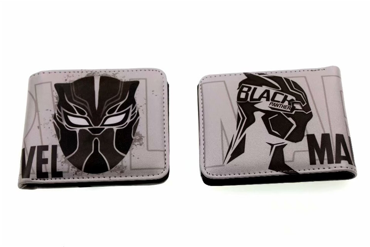 Noir panthère hommes femmes portefeuille en cuir synthétique polyuréthane porte-monnaie unisexe portefeuilles ID/crédit porte-carte: 4