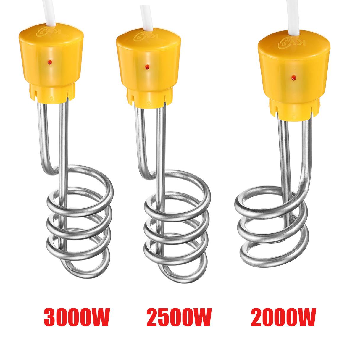 3000/2500/2000W chauffe-eau électrique Portable chaudière à eau chaude chauffe-eau automatique pour piscine à seau