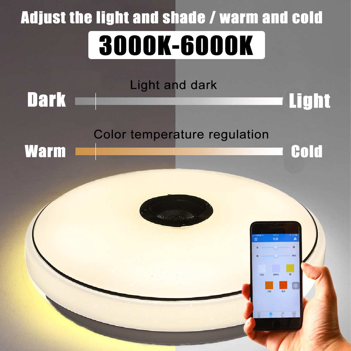 Moderne RGB LED Decke Lichter Hause beleuchtung 36W 60W APP bluetooth Musik Licht Schlafzimmer Lampen Clever Decke Lampe + Fernbedienung