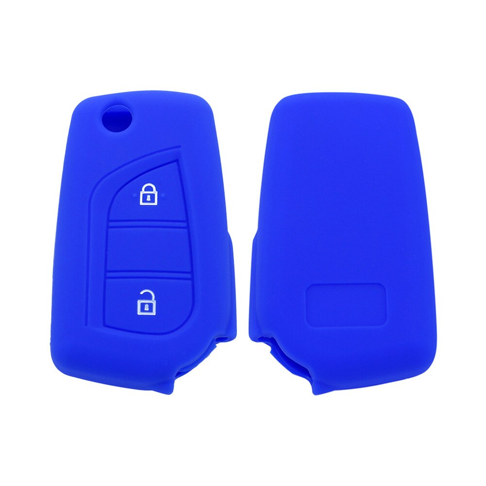 Silikone bil nøgle cover fjernbetjening nøgle skal holder til toyota yaris highlander camry rav 4 aygo til peugeot 108 til citroen  c1