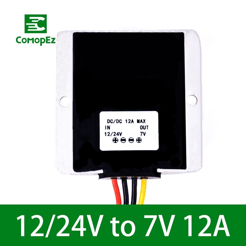 Dc dc-omvormer 12v-24v to 7v 8a 10a 12a 15a 20a stapsgewijze spanningsverminderaar omvormer voor zonnepaneel-energiesysteem waterpompen: 12v-24v to 7v 12a