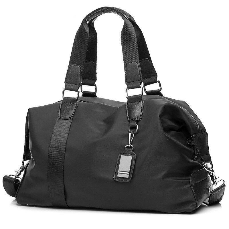 120918 men handbag male large tote bag man big capacity luggage bag: Black