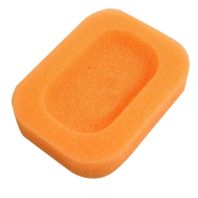 1 Stuks Zeepbakje Candy Foam Spons Zeep Gerechten Plaat Doos Case Voor Badkamer Keuken Douche Zeep Saver Lade zeephouder: E 1pcs orange