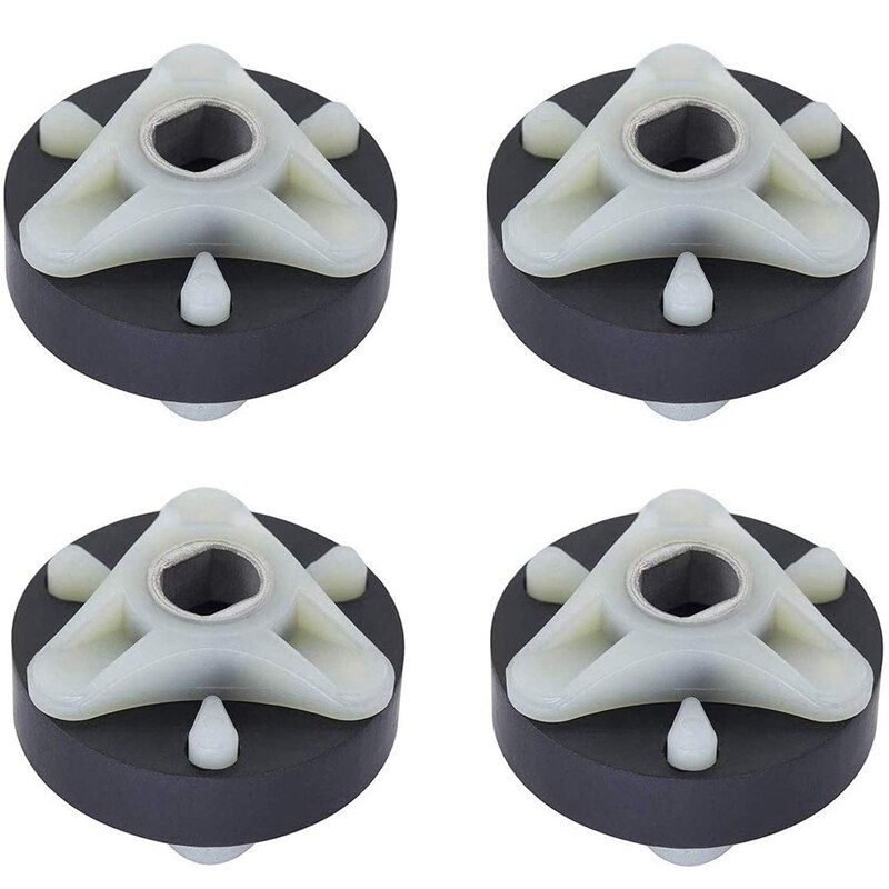 4 Pack 285753A Direct Drive Motor Coupling Kit with Metal Core Replacement Part for Whirlpool & Kenmore Washers