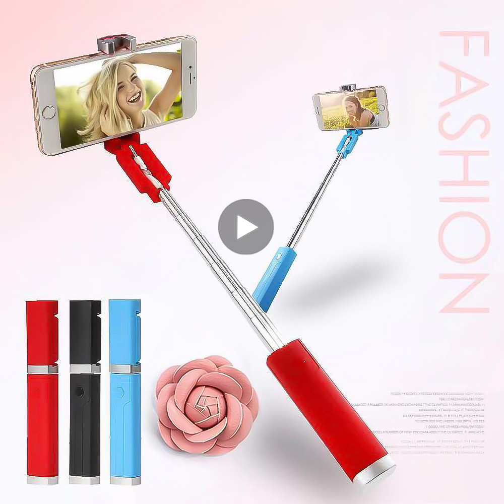 Selfiepinne för telefon mobil mobilhållare stativ smartphone monopod teleskopstång infällbar utdragbar mobiltelefon foto selfie