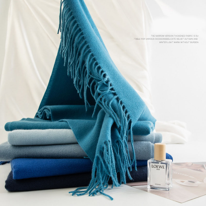 Nueva bufanda de Cachemira, bufandas de invierno para mujer, bufanda de lana negra y roja, bufanda Pashmina grande de invierno para mujer XWJ01