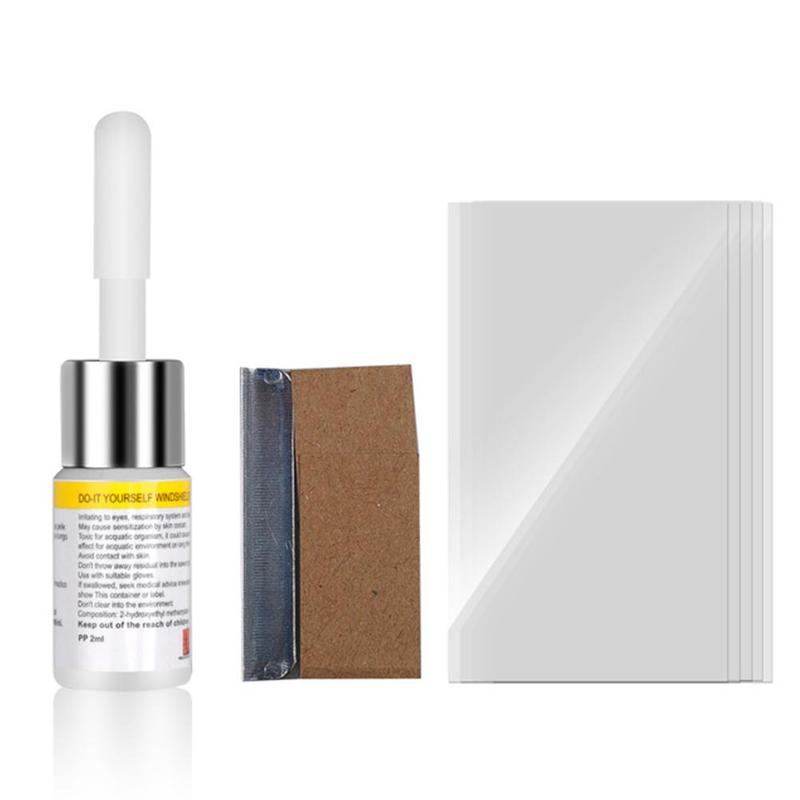 Auto Glass Scratch Crack Restore Tool Car Windshield Car DIY Window Tools Window Repair Kit Curing glass Repair Resin Glue V0C3: As the  picture 2