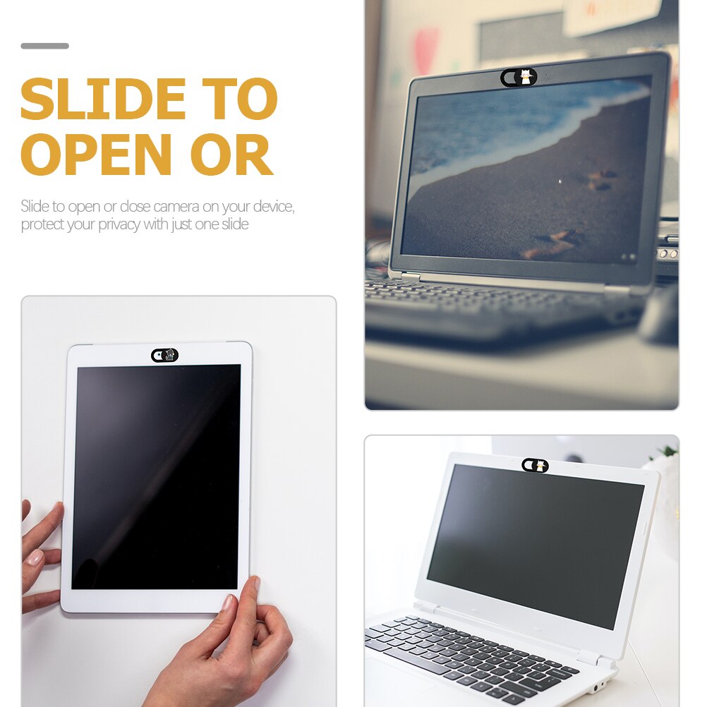 6 pcs laptop camera cover slide adorable pattern camera slide blocker protector