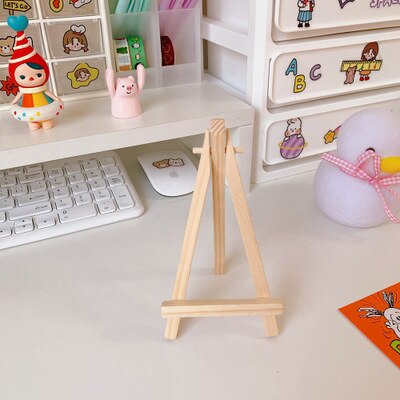 Houten universele desktop telefoon ipad houder schattige multifunctionele tablet pc standaard houder boek ezel houder benodigdheden: Kleintje