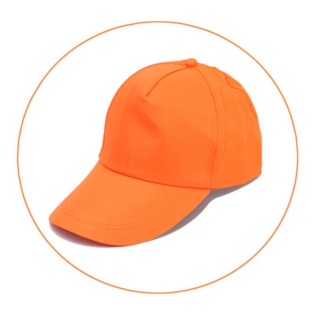 Unisex baseballkasket til mænd og kvinder ensfarvede hiphop-hatte udendørs solfarvet golfkasket sport solbeskyttende kasketter justerbare: Orange