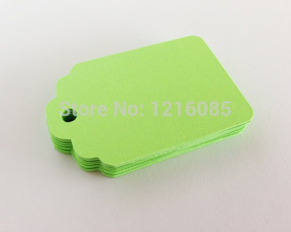 Goedkope groene labelstansen - scrapbooklabels voor het geven van cadeaus, labels voor bruiloften, verjaardagen, decoratieve labels van pastelkleurig papier