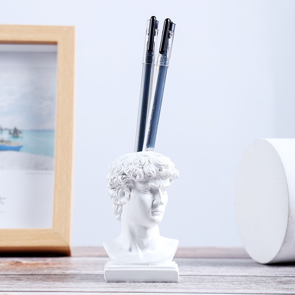 European Style Statue Of David Resin Toothpick Holder Toothpick Box Pen Holder Storage Box Desktop Decoration C