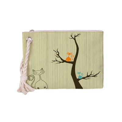 Crowdale Small Teen Girls School handbags for Women Thick rope printing hangbag novelty cats printing handbags 26cm*19cm: S-sn175